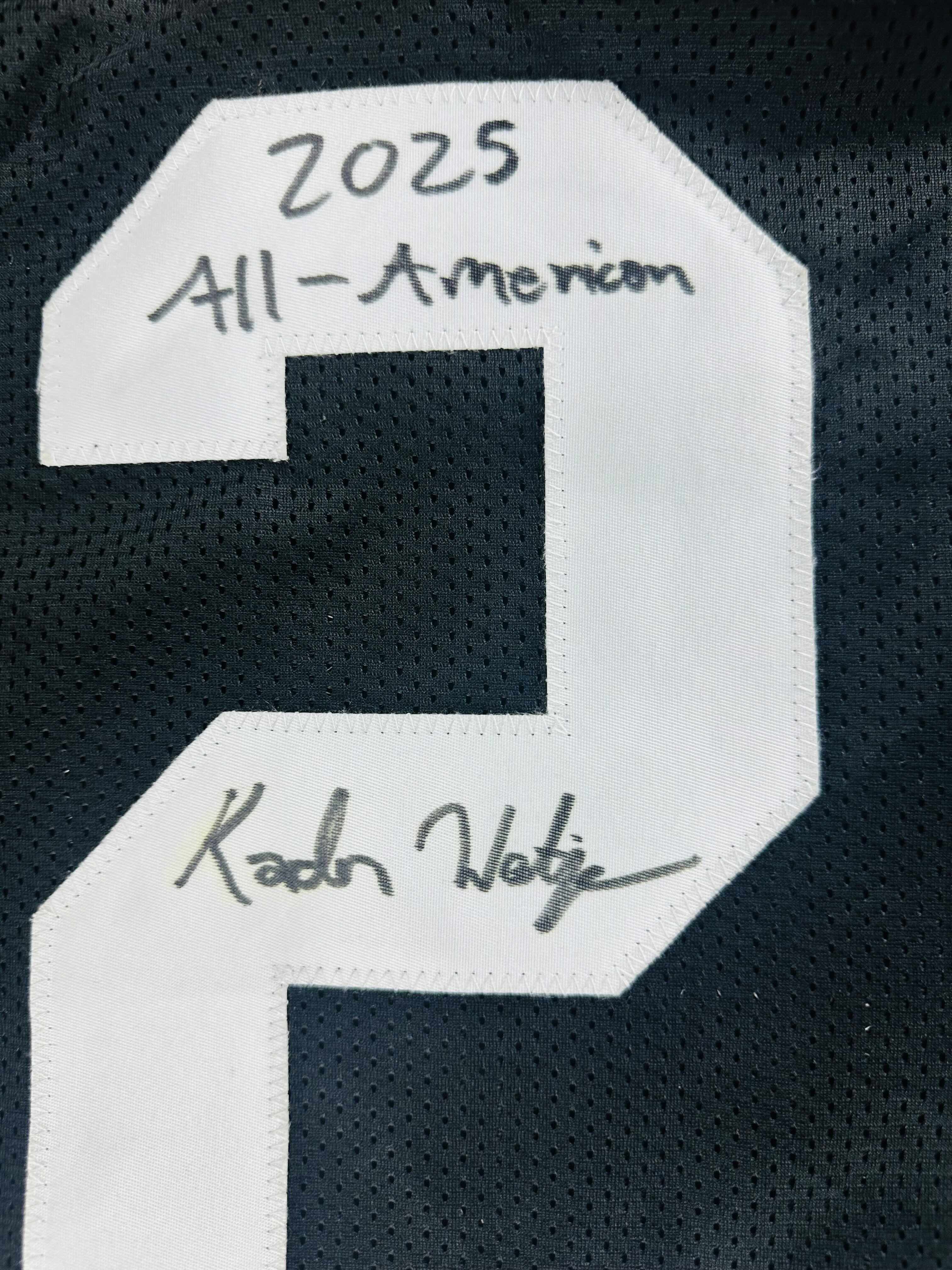 Kaden Wetjen Signed Game-Cut Football Jersey Iowa Hawkeyes Autograph BAS J88 - Image 4