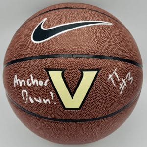 Tyler Tanner autograph, Tyler Tanner signed, Vanderbilt Commodores memorabilia, signed basketball, Nike basketball autograph, BAS authenticated, autographed basketball, men's basketball memorabilia, SEC basketball memorabilia, college basketball memorabilia, Commodores collectible, guard autograph, All-SEC autograph, Lute Olson Award, NCAA basketball memorabilia