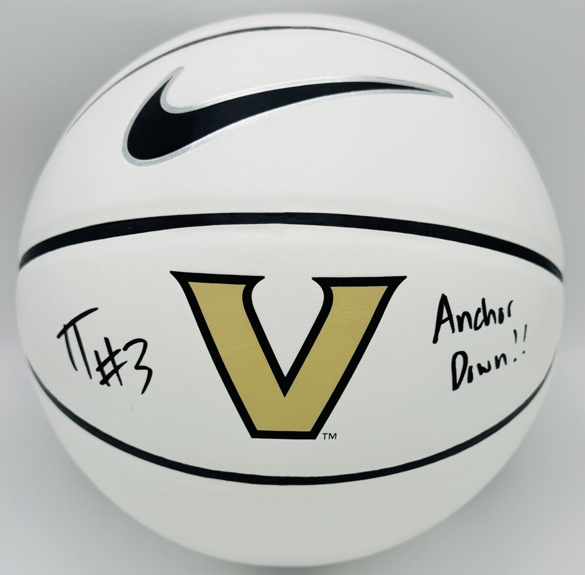 Tyler Tanner autograph, Tyler Tanner signed, Vanderbilt Commodores memorabilia, signed logo basketball, Nike basketball autograph, BAS authenticated, autographed basketball, men’s basketball memorabilia, SEC basketball memorabilia, college basketball memorabilia, Commodores collectible, guard autograph, All-SEC autograph, Lute Olson Award, NCAA basketball memorabilia