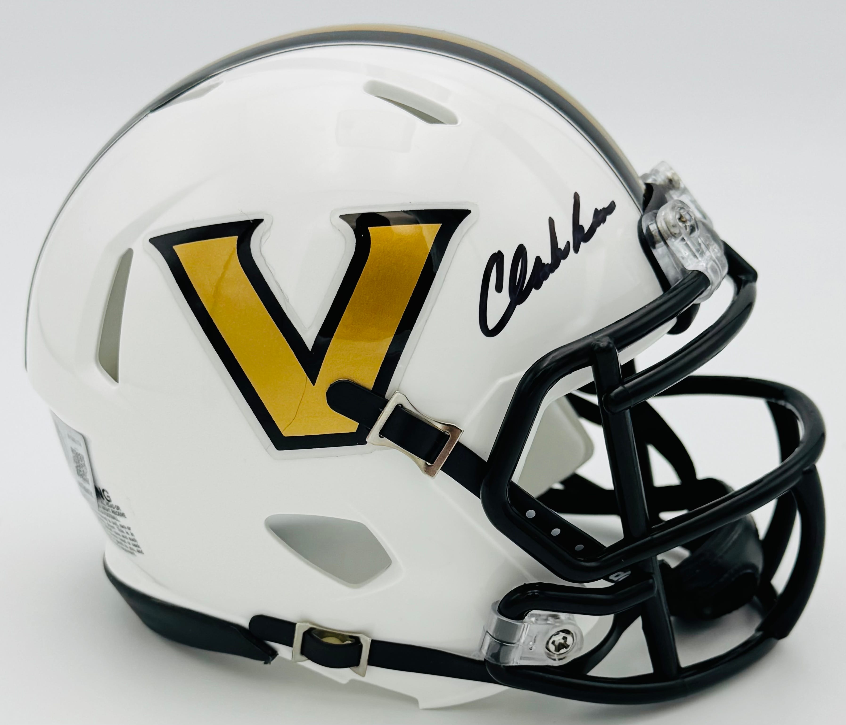 Clark Lea autograph, Clark Lea signed, Vanderbilt Commodores memorabilia, signed mini helmet, Vanderbilt collectible, BAS authenticated, autographed mini helmet, head coach autograph, SEC football memorabilia, college football memorabilia, Commodores collectible, mini helmet display, coaching autograph, Vanderbilt football autograph, SEC head coach