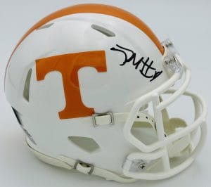 Daune Morris autograph, Daune Morris signed, Tennessee Volunteers memorabilia, signed mini helmet, Tennessee collectible, BAS authenticated, autographed mini helmet, running back autograph, SEC football memorabilia, college football memorabilia, Volunteers collectible, mini helmet display, NCAA memorabilia, Tennessee football autograph, Vols running back