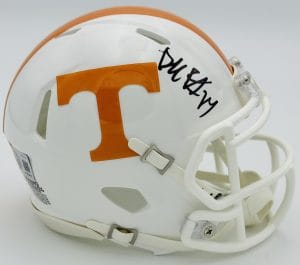 Daune Morris autograph, Daune Morris signed, Tennessee Volunteers memorabilia, signed mini helmet, Tennessee collectible, BAS authenticated, autographed mini helmet, running back autograph, SEC football memorabilia, college football memorabilia, Volunteers collectible, mini helmet display, NCAA memorabilia, Tennessee football autograph, Vols running back