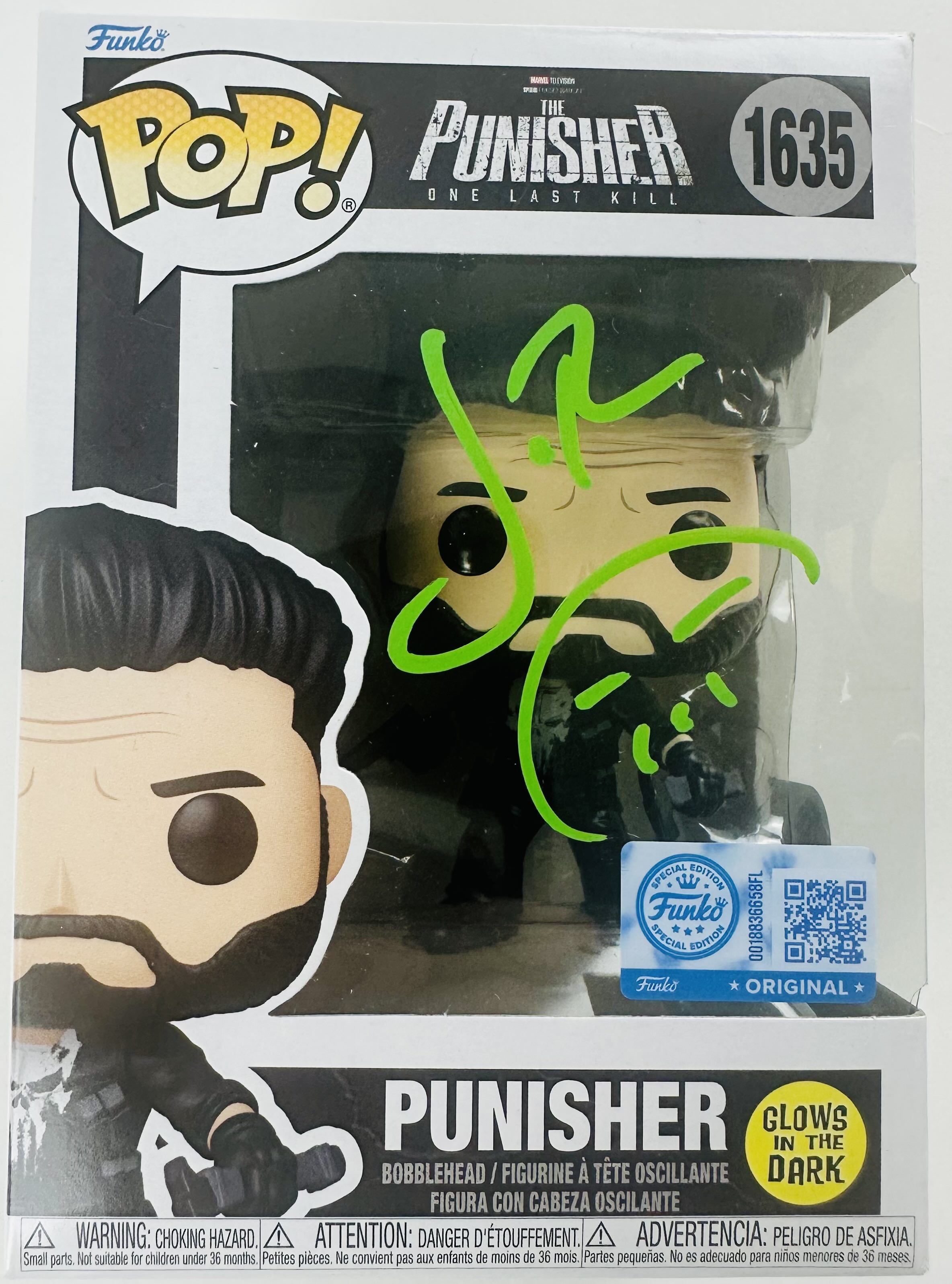 Jon Bernthal Signed The Punisher Glow In The Dark Funko 1635 Autograph BAS 277 - Image 2