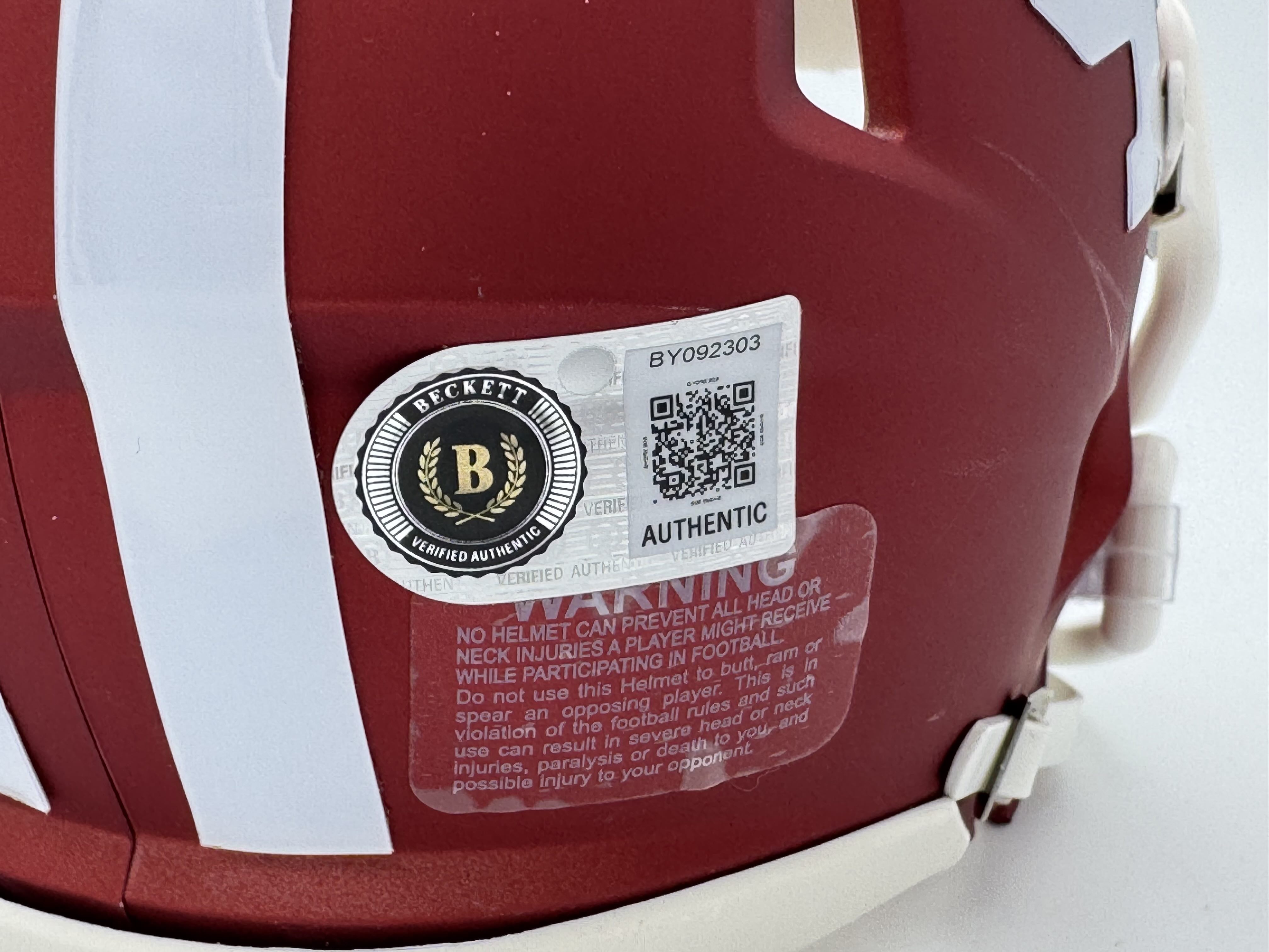 Tyrique Tucker Signed Indiana Hoosiers Football Mini Helmet Autograph BAS K03 - Image 2