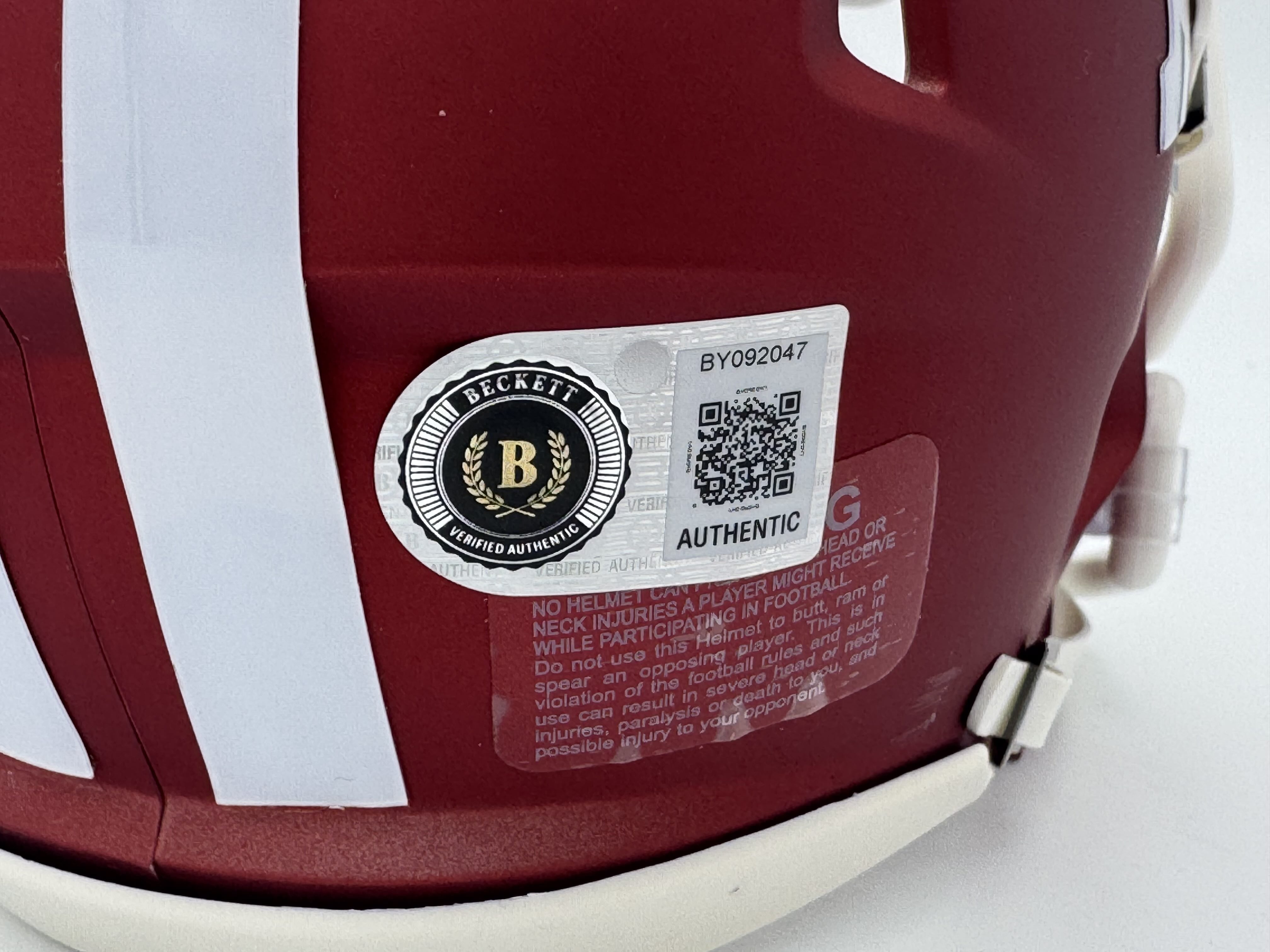 Carter Smith Signed Indiana Hoosiers Football Mini Helmet Autograph BAS K47 - Image 2
