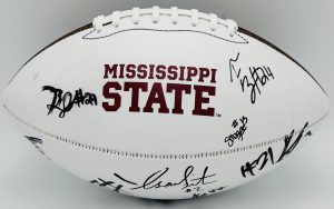 Mississippi State Bulldogs team signed football, Kamario Taylor autograph, Kelley Jones autograph, Isaac Smith autograph, Fluff Bothwell autograph, 2026 Mississippi State memorabilia, SEC football memorabilia, 2026 team signed football, Heisman contender memorabilia, college football memorabilia, Bulldogs team collectible, certified signatures COA, football memorabilia, Mississippi State football autograph, Bulldogs roster autograph