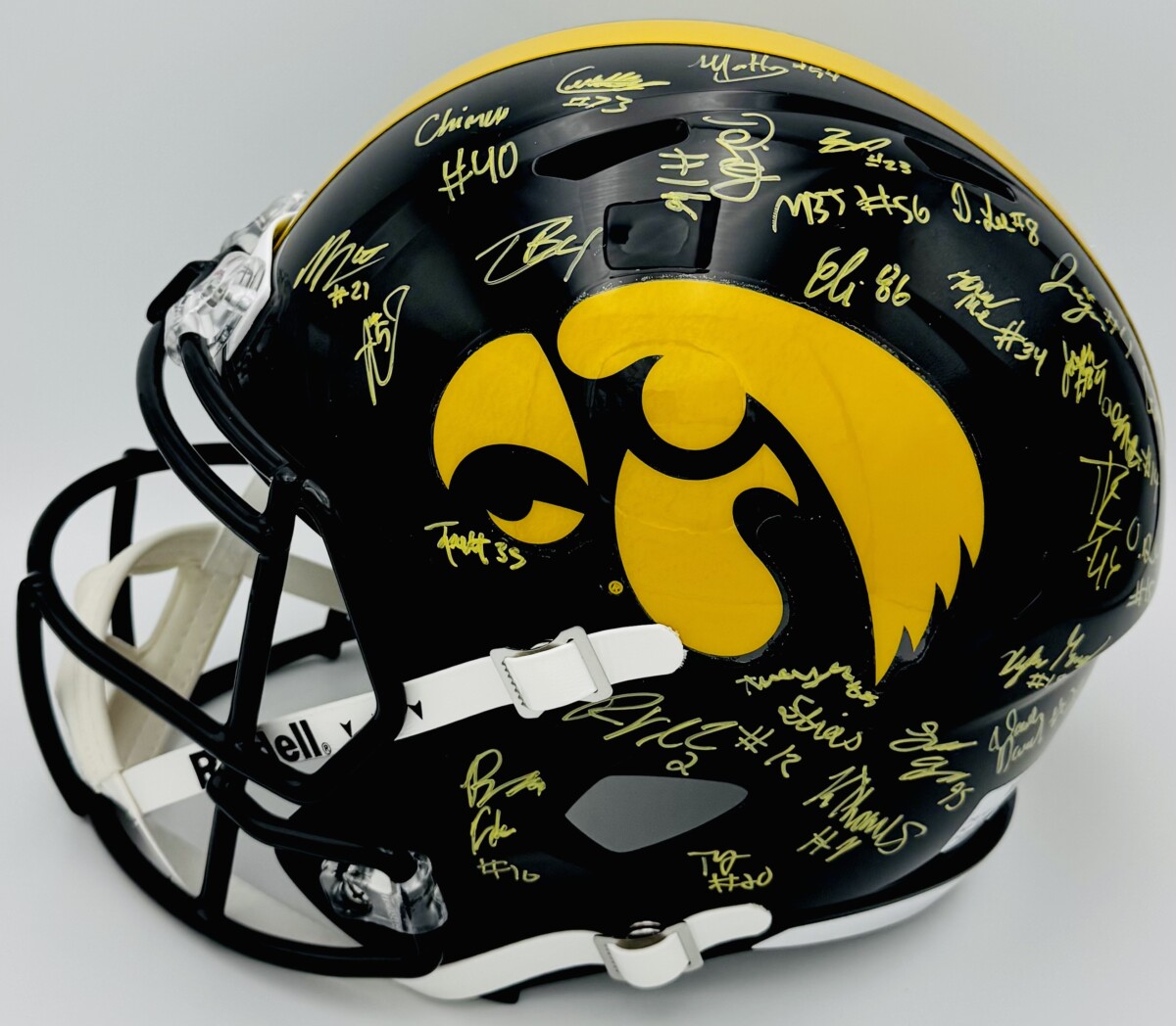 2026 Iowa Hawkeyes Signed Full Size Helmet Tony Diaz Vander Zee Autograph Bas J6 - Image 2