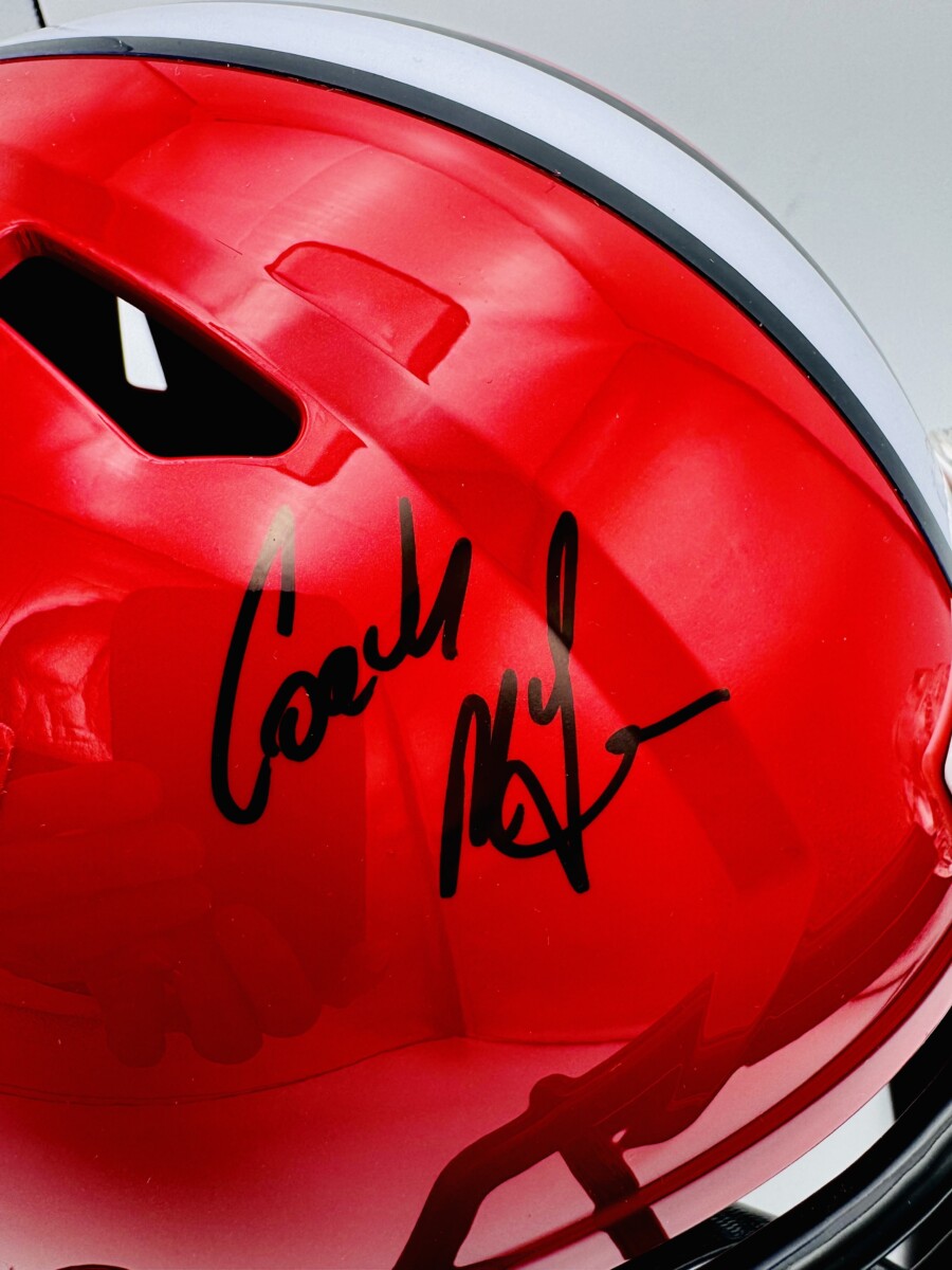 Joey McGuire Signed Texas Tech Red Raiders Full Size Helmet Autograph Bas J33 - Image 2