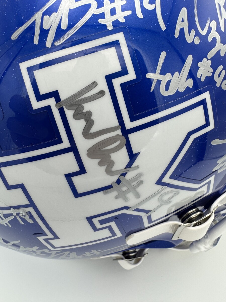 2026 Kentucky Signed Full Size Helmet Kenny Minchey Darby Price Autograph Bas J0 - Image 6