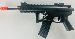 Jon Bernthal signed prop, Punisher machine gun prop, signed Punisher machine gun, Jon Bernthal autograph, autographed Punisher prop, M307 BB gun prop, 6mm BB machine gun prop, Daredevil memorabilia, Daredevil signed prop, Marvel autographed collectible, Marvel prop replica, signed Marvel memorabilia, BAS authenticated, Beckett authenticated autograph, Frank Castle collectible