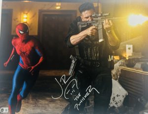 Jon Bernthal Signed Punisher 16x20 Photo Spider Man New Day Autograph BAS 178