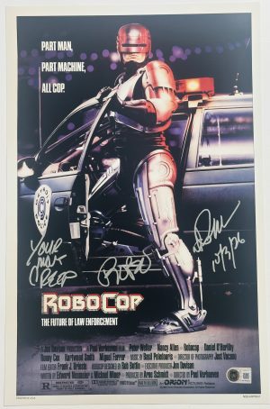 Peter Weller Signed Robocop 11x17 Photo Movie Poster Autograph Inscription BAS 3