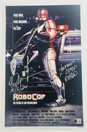 Peter Weller Signed Robocop 11x17 Photo Movie Poster Autograph Inscription BAS 4