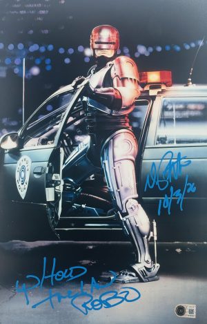 Peter Weller Signed Robocop 11x17 Photo Movie Poster Autograph Inscription BAS 8