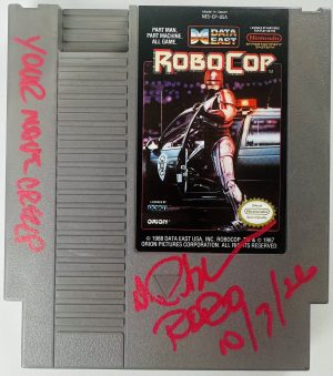 Peter Weller Signed RoboCop NES Cartridge – Rare “Your Move Creep” Inscription – Nintendo Game – Autograph – BAS Certified