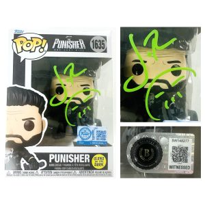 Jon Bernthal autograph, Jon Bernthal signed, The Punisher Funko Pop, Punisher glow in the dark Funko, Funko Pop 1635, Frank Castle autograph, signed Funko Pop, BAS authenticated, autographed Funko, Marvel memorabilia, Punisher autograph, The Punisher One Last Kill, Marvel collectible, Funko Pop autograph, pop culture memorabilia