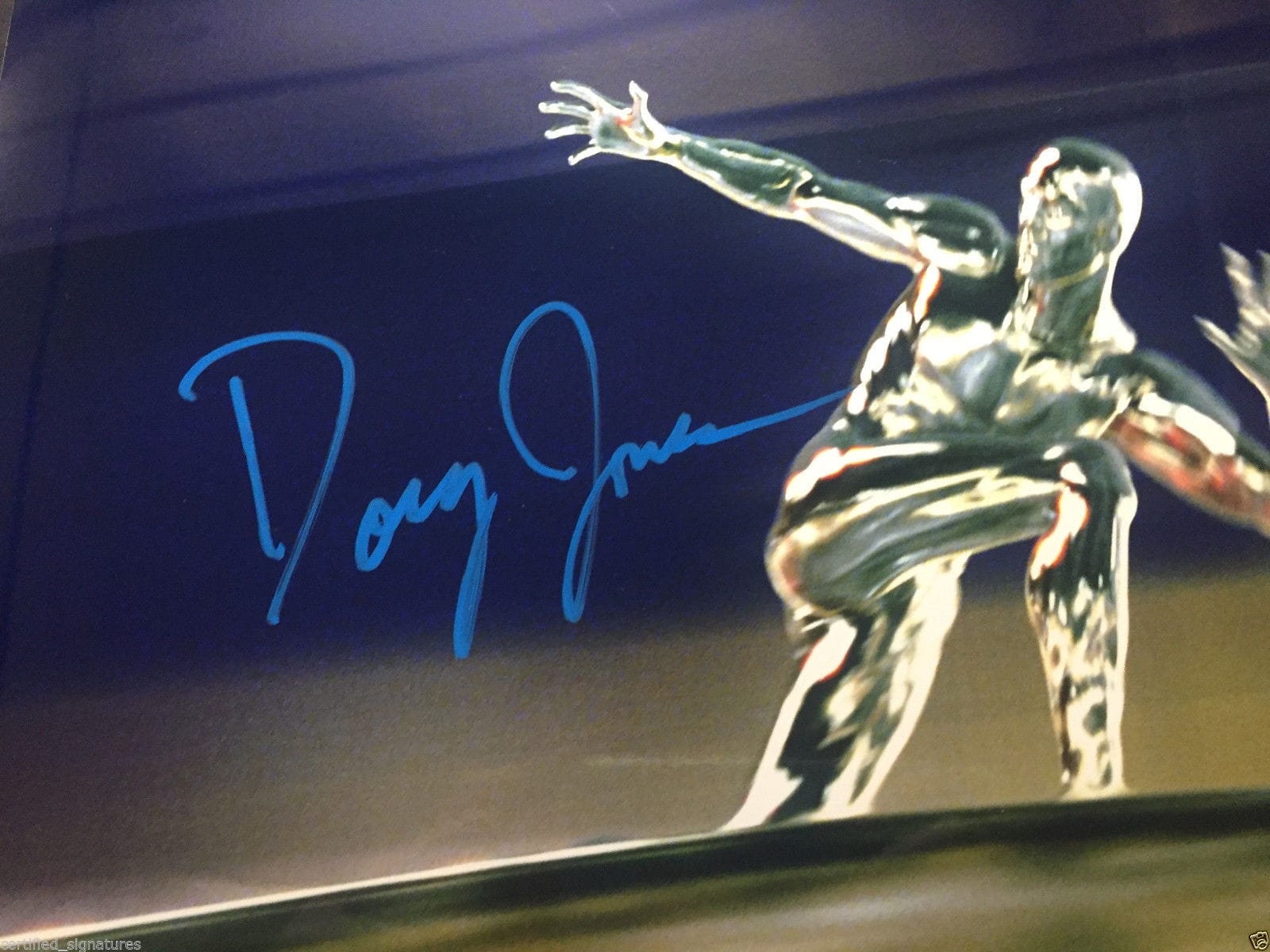 DOUG JONES SILVER SURFER SIGNED 11X14 METALLIC PHOTO FANTASTIC FOUR PROOF COA J2 - Image 3