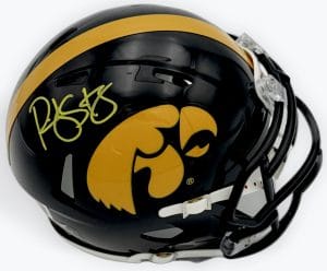 Ricky Stanzi, Ricky Stanzi autograph, Ricky Stanzi signed helmet, Iowa Hawkeyes, Iowa Hawkeyes football, Iowa mini helmet, Iowa signed mini helmet, Hawkeyes memorabilia, Iowa football collectible, Signed mini helmet, College football mini helmet, NCAA football memorabilia, Beckett authenticated, Big Ten football memorabilia, Iowa quarterback autograph