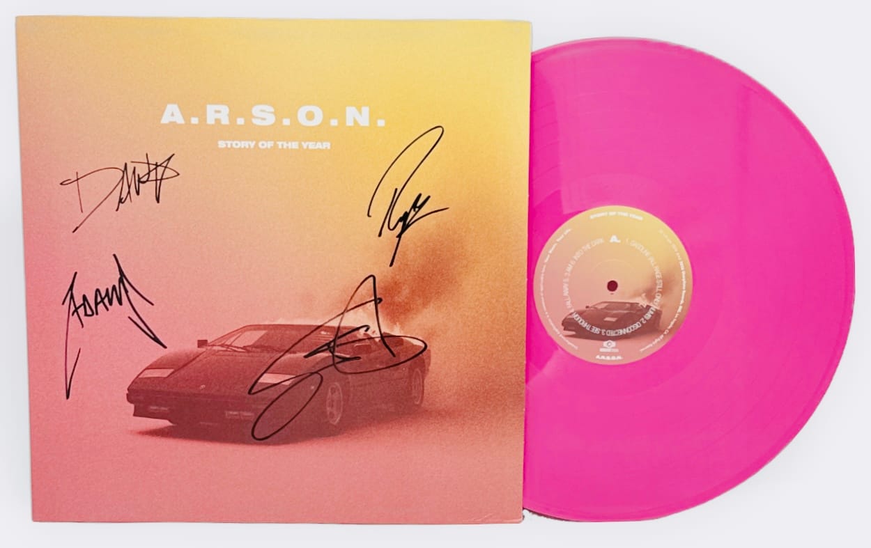 Story of the Year signed Limited Edition A.R.S.O.N Vinyl Record Dan Marsala autograph BAS K87