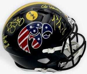 Ricky Stanzi, Marvin McNutt, Stanzi McNutt signed helmet, Iowa Hawkeyes, Iowa Hawkeyes football, Iowa signed helmet, Iowa ANF helmet, Hawkeyes memorabilia, Iowa football collectible, Dual signed helmet, Signed full size helmet, College football signed helmet, NCAA football memorabilia, Go Hawks, Fight for Iowa
