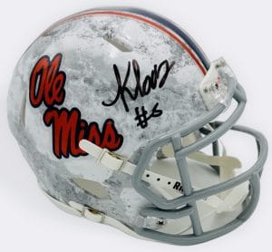 Kewan Lacy, Kewan Lacy signed, Kewan Lacy autograph, Ole Miss Rebels, Ole Miss football, Ole Miss football memorabilia, Ole Miss signed mini helmet, Ole Miss mini helmet, Ole Miss Realtree helmet, Realtree mini helmet, Signed mini helmet, Autographed mini helmet, College football mini helmet, NCAA football autograph, Beckett authenticated