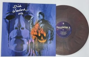 authenticated collectible, authenticated piece, autographed album, collector item, Dick Warlock Signed Halloween Ii Album Vinyl Record John Carpenter, fan collectible, hand-signed autograph, investment memorabilia, music memorabilia, rare collectible, signed memorabilia, signed vinyl