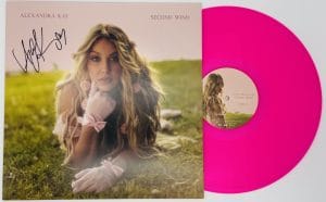 Alexandra Kay autograph, Alexandra Kay signed, Second Wind album, Alexandra Kay vinyl signed, pink vinyl record, country music autograph, country music memorabilia, signed vinyl record, female country artist collectible, music memorabilia collectible, signed record album, vinyl record autograph, Alexandra Kay collectible, country vinyl collectible