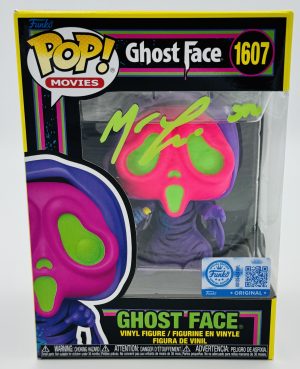 Matthew Lillard autograph, Matthew Lillard signed, Stu Macher autograph, Ghostface Funko Pop, Ghostface Blacklight Funko, Scream Funko Pop, horror Funko collectible, signed Ghostface Funko, slasher film collectible, Scream memorabilia collectible, horror movie collectible, Funko Pop autographed, Ghostface collectible, Scream fan collectible, horror movie autograph