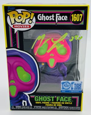 Matthew Lillard autograph, Matthew Lillard signed, Stu Macher autograph, Ghostface Funko Pop, Ghostface Blacklight Funko, Scream Funko Pop, horror Funko collectible, signed Ghostface Funko, slasher film collectible, Scream memorabilia collectible, horror movie collectible, Funko Pop autographed, Ghostface collectible, Scream fan collectible, horror movie autograph