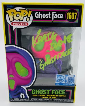 Kraig Dane autograph, Kraig Dane signed, Ghostface Funko Pop, Ghostface Blacklight Funko, Scream Funko Pop, horror Funko collectible, signed Ghostface Funko, slasher film collectible, Scream memorabilia collectible, horror movie collectible, Funko Pop autographed, Ghostface collectible, Scream fan collectible, horror movie autograph