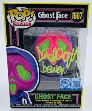 David Arquette autograph, David Arquette signed, Dewey Riley autograph, Ghostface Funko Pop, Ghostface Blacklight Funko, Scream Funko Pop, horror Funko collectible, signed Ghostface Funko, slasher film collectible, Scream memorabilia collectible, horror movie collectible, Funko Pop autographed, Ghostface collectible, Scream fan collectible, horror movie autograph