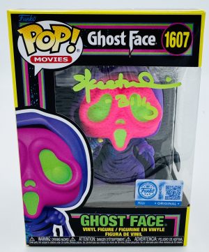 Skeet Ulrich autograph, Skeet Ulrich signed, Billy Loomis autograph, Ghostface Funko Pop, Ghostface Blacklight Funko, Scream Funko Pop, horror Funko collectible, signed Ghostface Funko, slasher film collectible, Scream memorabilia collectible, horror movie collectible, Funko Pop autographed, Ghostface collectible, Scream fan collectible, horror movie autograph