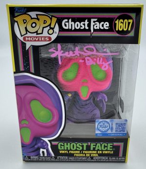 Skeet Ulrich autograph, Skeet Ulrich signed, Billy Loomis autograph, Ghostface Funko Pop, Ghostface Blacklight Funko, Scream Funko Pop, horror Funko collectible, signed Ghostface Funko, slasher film collectible, Scream memorabilia collectible, horror movie collectible, Funko Pop autographed, Ghostface collectible, Scream fan collectible, horror movie autograph