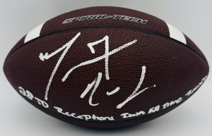 Marvin McNutt autograph, Marvin McNutt signed, Iowa Hawkeyes football, Iowa Hawkeyes signed football, Nike Spiral Tech football, official size football signed, Iowa football memorabilia, Big Ten football collectible, college football memorabilia, Hawkeyes collectible, signed sports football, Iowa receiver autograph, Hawkeyes football collectible