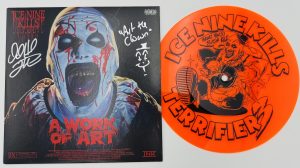 David Howard Thornton autograph, David Howard Thornton signed, Art the Clown autograph, Terrifier autograph, Ice Nine Kills vinyl, 7 inch vinyl signed, horror music memorabilia, horror collectible, signed vinyl record, horror crossover collectible, music memorabilia collectible, Art the Clown collectible, Ice Nine Kills collectible, signed record album, Terrifier memorabilia