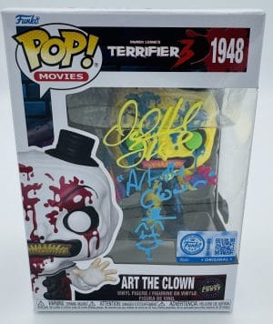 David Howard Thornton autograph, David Howard Thornton signed, Art the Clown autograph, Art the Clown Funko Pop, Terrifier Funko Pop, Terrifier 3 collectible, Chase Funko Pop signed, horror Funko collectible, signed Funko Pop, horror movie memorabilia, Art the Clown collectible, Funko Pop autographed, Terrifier memorabilia, horror collectible, signed horror Funko