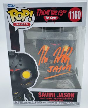Kane Hodder autograph, Kane Hodder signed, Jason Voorhees autograph, Savini Jason Funko, Friday the 13th Funko, horror Funko collectible, signed Funko Pop, Savini Jason collectible, slasher film collectible, horror movie memorabilia, Jason collectible, Funko Pop autographed, Friday the 13th memorabilia, horror collectible, signed horror Funko