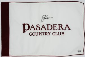 Jack Nicklaus autograph, Jack Nicklaus signed, Pasadera Country Club flag, golf pin flag signed, PGA memorabilia, golf memorabilia collectible, signed golf flag, Jack Nicklaus collectible, golf autograph collectible, country club flag signed, golf fan collectible, signed sports memorabilia, golf collectible, Monterey golf memorabilia