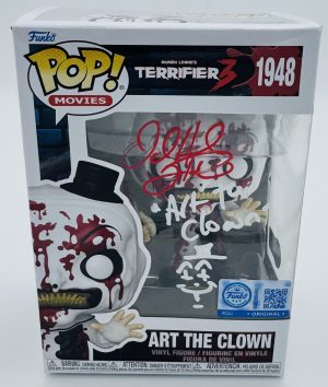 David Howard Thornton autograph, David Howard Thornton signed, Art the Clown autograph, Art the Clown Funko Pop, Terrifier Funko Pop, Terrifier 3 collectible, horror Funko collectible, signed Funko Pop, horror movie memorabilia, Art the Clown collectible, Funko Pop autographed, Terrifier memorabilia, horror collectible, signed horror Funko, horror fan collectible