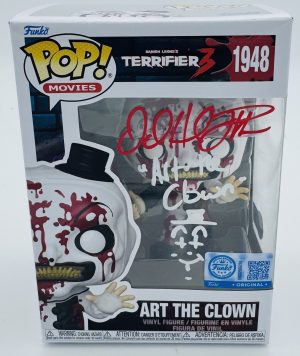 David Howard Thornton autograph, David Howard Thornton signed, Art the Clown autograph, Art the Clown Funko Pop, Terrifier Funko Pop, Terrifier 3 collectible, horror Funko collectible, signed Funko Pop, horror movie memorabilia, Art the Clown collectible, Funko Pop autographed, Terrifier memorabilia, horror collectible, signed horror Funko, horror fan collectible