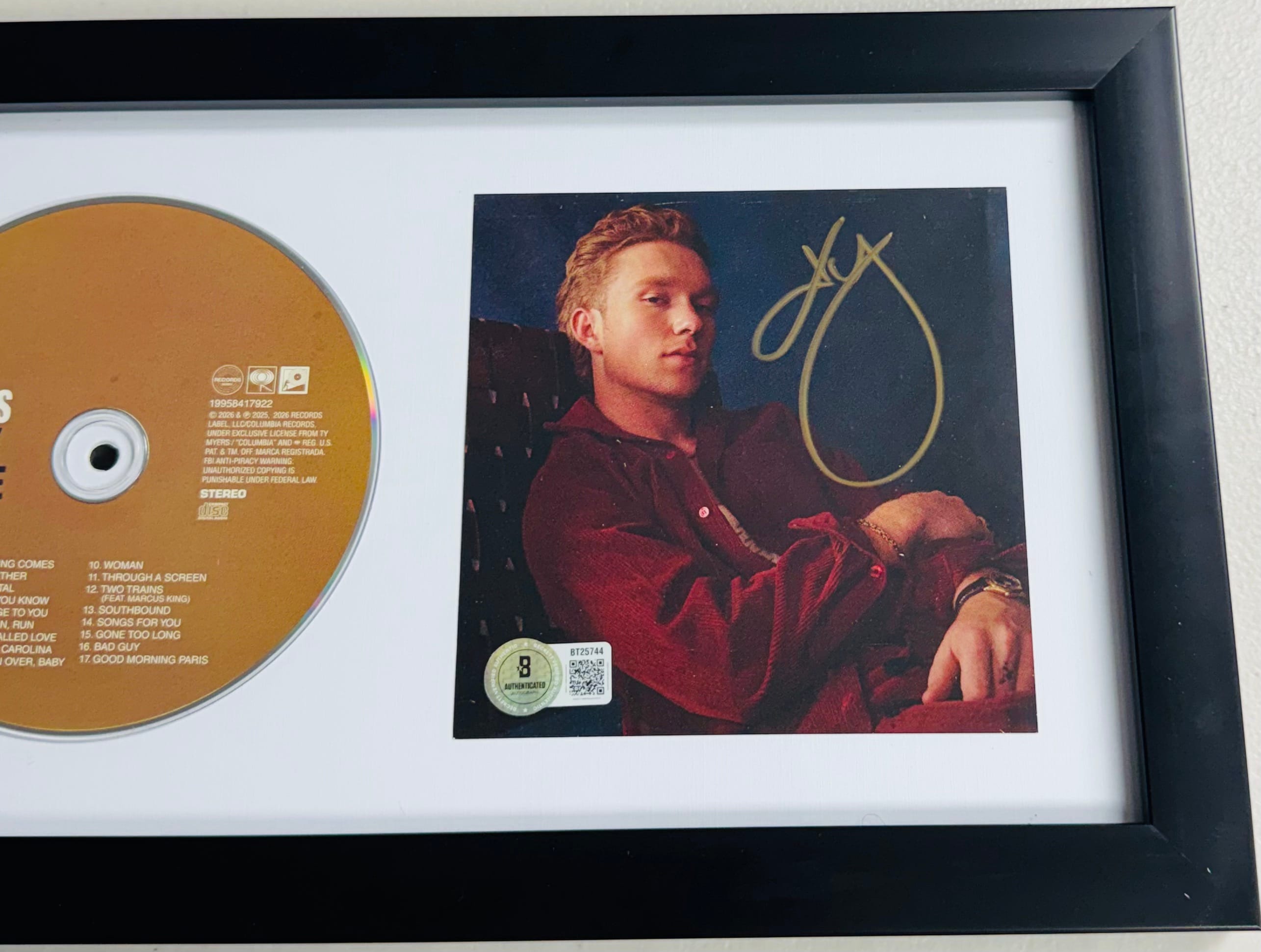 Ty Myers Signed Heavy On The Soul Fame Sessions Framed Cd Art Autograph BAS K44 - Image 2