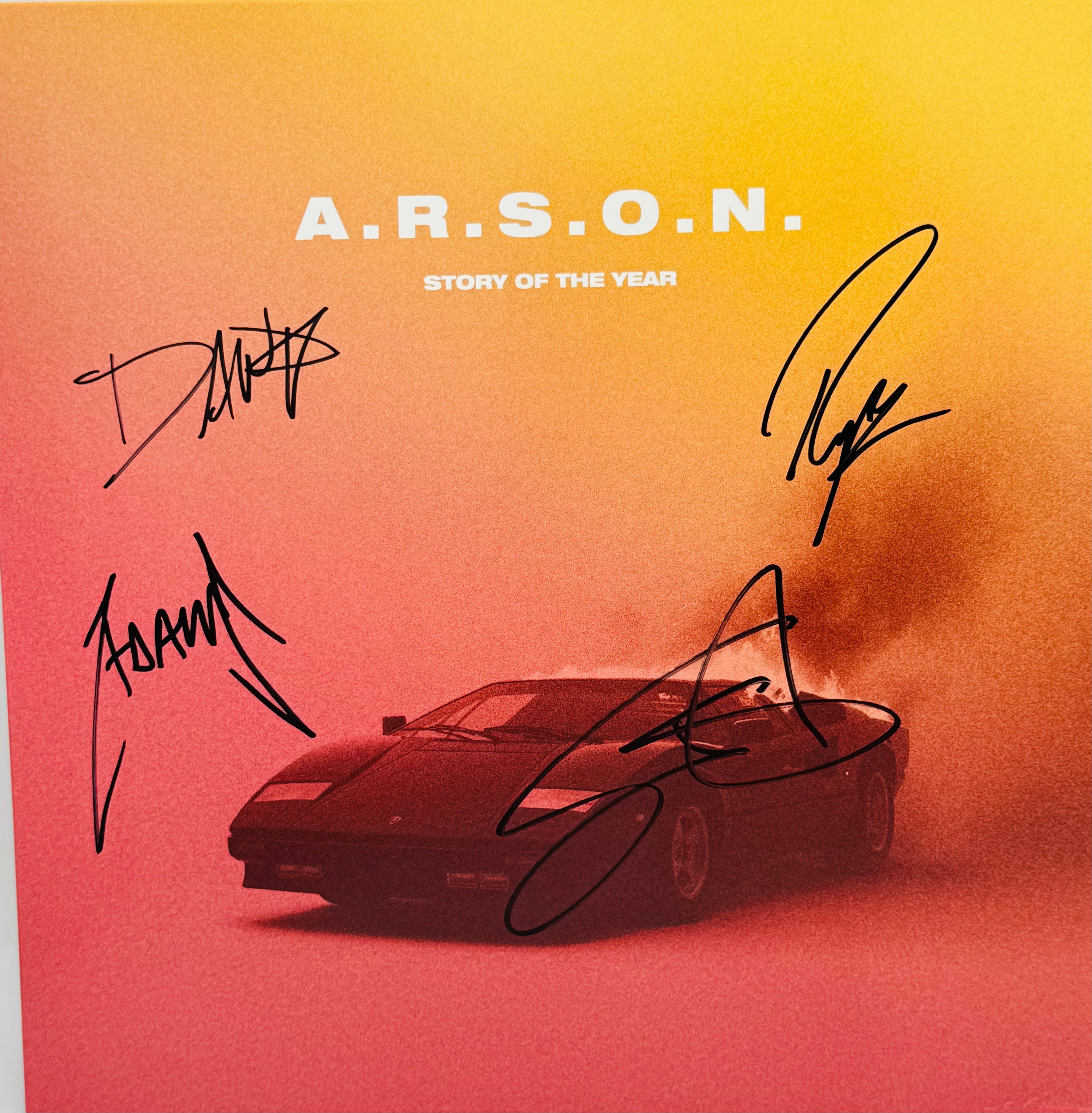 Story of the Year signed Limited Edition A.R.S.O.N Vinyl Record Dan Marsala autograph BAS K87 - Image 2