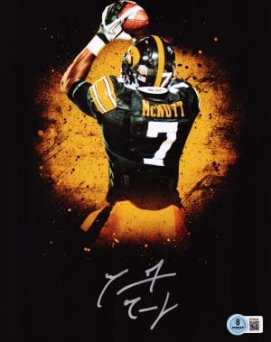 Marvin McNutt, Marvin McNutt autograph, Marvin McNutt signed photo, Iowa Hawkeyes, Iowa Hawkeyes football, Iowa signed photo, Hawkeyes memorabilia, Iowa football collectible, Signed 8x10 photo, College football signed photo, NCAA football memorabilia, Big Ten football memorabilia, Iowa wide receiver autograph, Hawkeyes signed photo, Iowa football photo