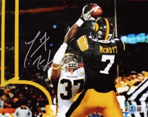 Marvin McNutt, Marvin McNutt autograph, Marvin McNutt signed photo, Iowa Hawkeyes, Iowa Hawkeyes football, Iowa signed photo, Hawkeyes memorabilia, Iowa football collectible, Signed 8x10 photo, College football signed photo, NCAA football memorabilia, Big Ten football memorabilia, Iowa wide receiver autograph, Hawkeyes signed photo, Iowa football photo