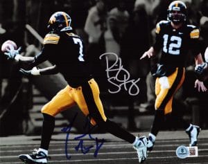 Ricky Stanzi Marvin McNutt signed Iowa Hawkeyes 8x10 photo autograph BAS J90