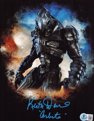 Keith David autograph, Arbiter signed photo, Thel Vadam autograph, Halo signed photo, Master Chief collectible, gaming memorabilia, signed 8x10 photo, Halo fan item, BAS certified autograph, sci fi gaming collectible, video game autograph, Halo franchise merch, Arbiter Halo signed, gaming collector item, Halo character collectible