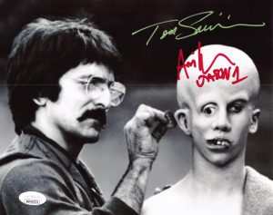 Tom Savini, Ari Lehman, Jason Voorhees, Friday the 13th, Friday the 13th Autograph, Jason Voorhees Autograph, Tom Savini Autograph, Ari Lehman Autograph, Horror Memorabilia, Horror Autograph, Slasher Movies, Camp Crystal Lake, JSA Authenticated, Signed 8x10 Photo, Horror Collectibles