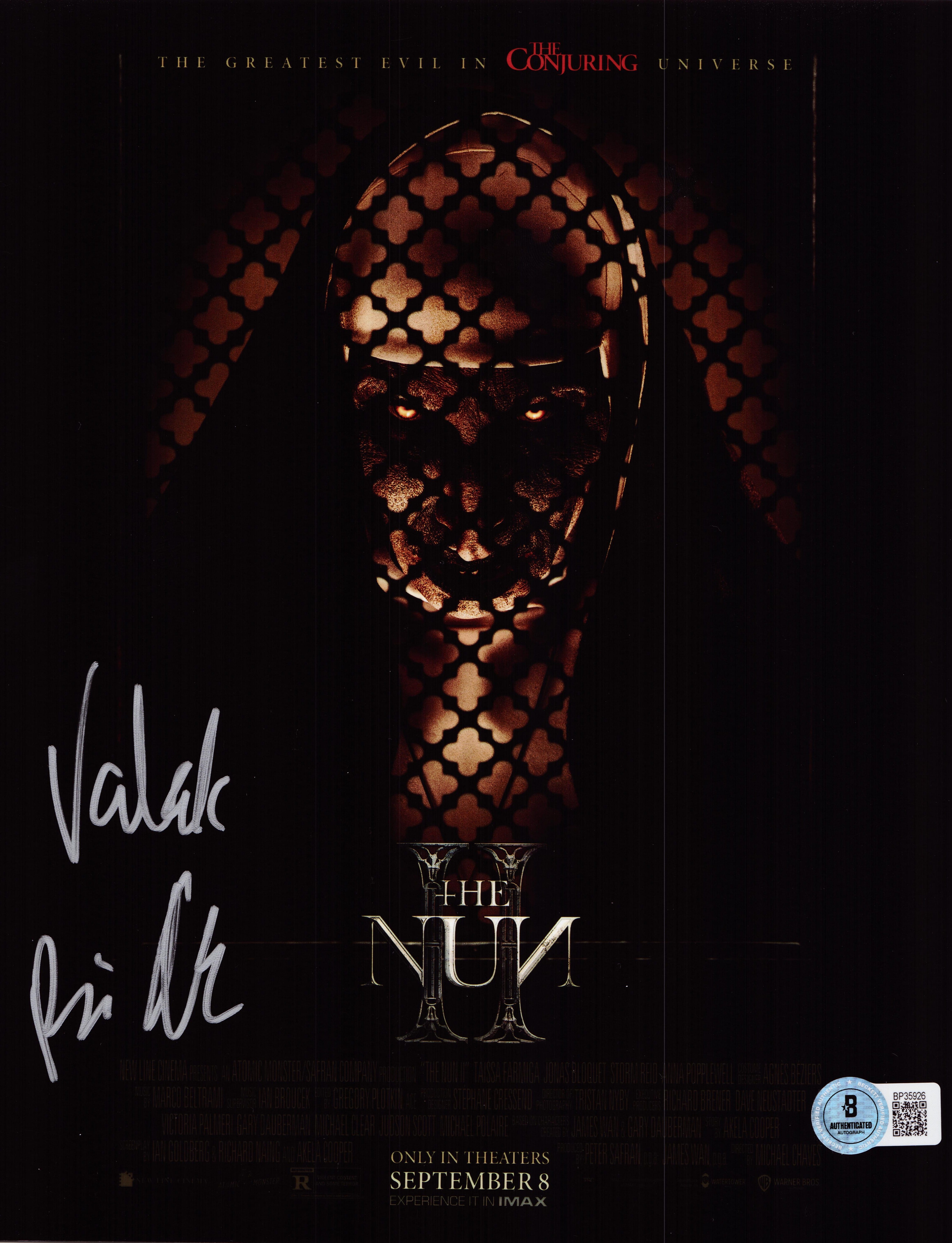 Bonnie Aarons Signed The Nun 8x10 Photo The Conjuring Autograph Valak BAS 926