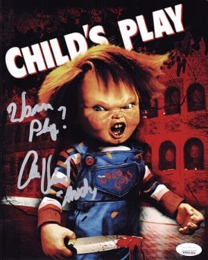 Alex Vincent Signed Childs Play 8x10 Photo Chucky Autograph Andy Barclay JSA 832
