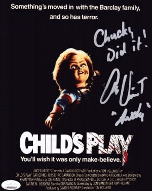 Alex Vincent Signed Childs Play 8x10 Photo Chucky Autograph Andy Barclay JSA 830